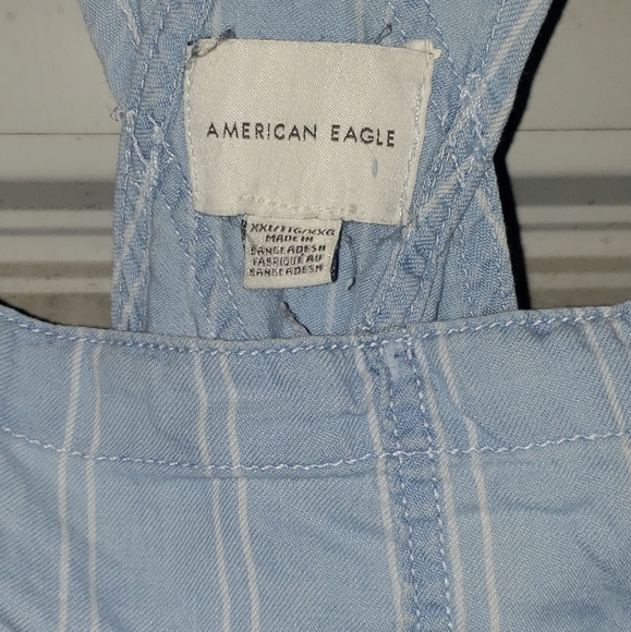 XXL Size New HTF American Eagle Outfitters denim overalls bibs lightweight - Picture 6 of 8